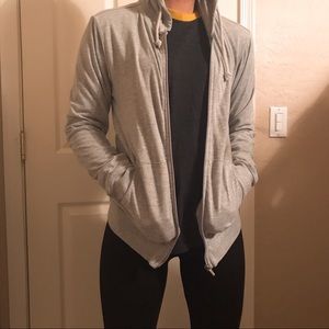 Gray Hoodied Jacket